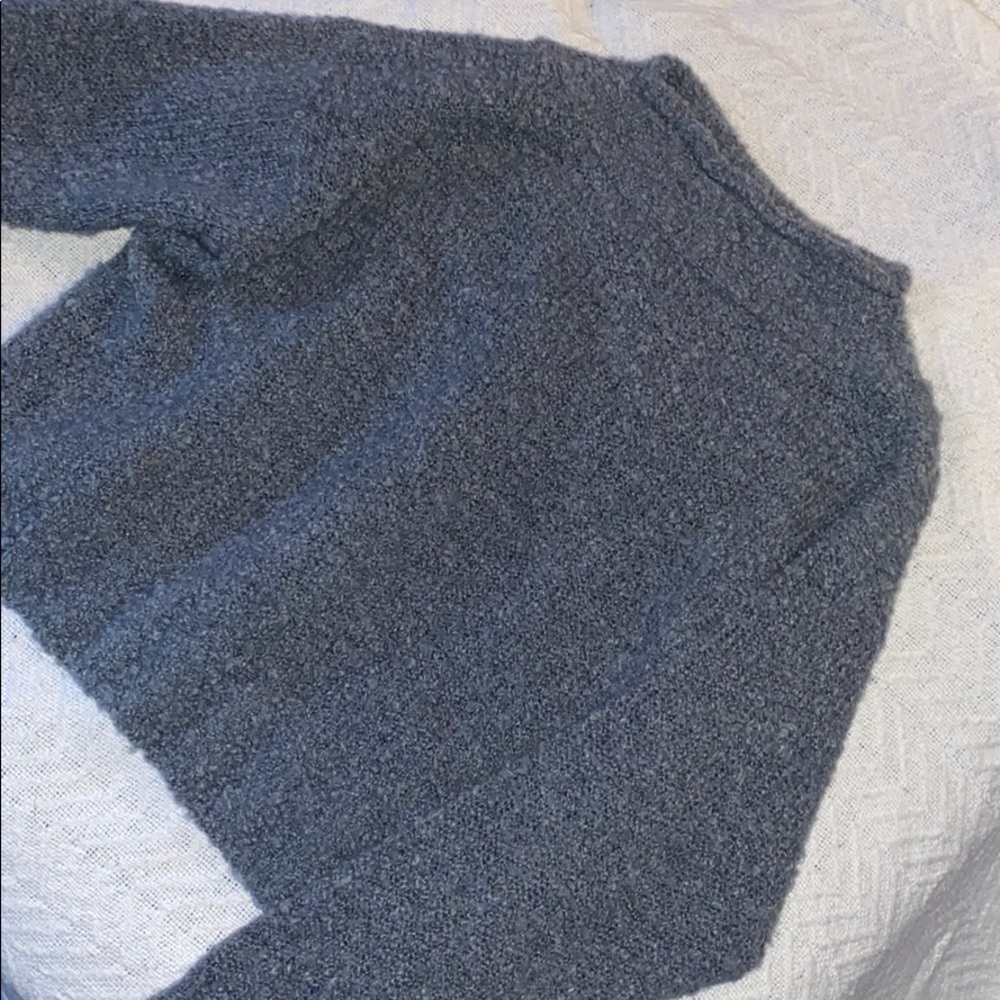 Grey fuzzy cropped sweater